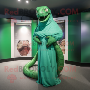 Groene Titanoboa mascotte...