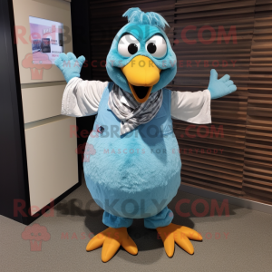 Cyan Quail mascotte kostuum...