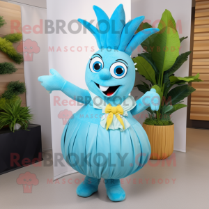 Sky Blue Pineapple mascotte...