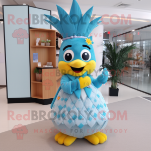 Sky Blue Pineapple maskot...