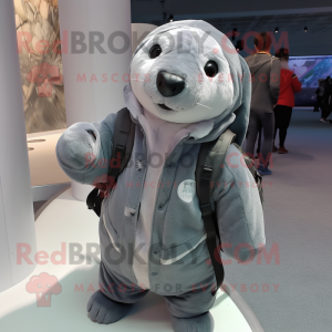 Gray Seal maskot kostume...