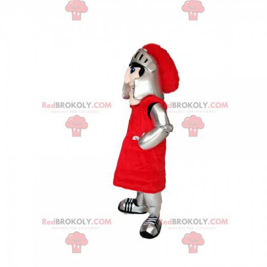 Mascotte de chevalier avec son casque et son armure -