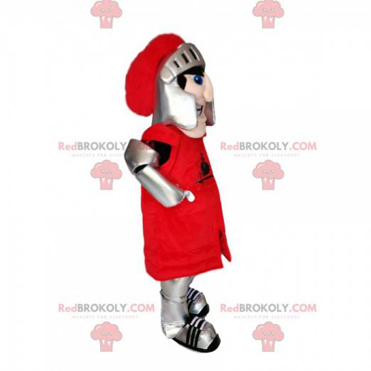 Knight mascot with his helmet and armor - Redbrokoly.com