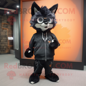 Black Fox maskot kostume...