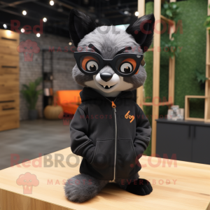 Black Fox maskot kostume...