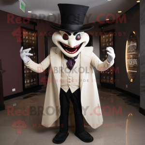 Creme vampyr maskot kostume...