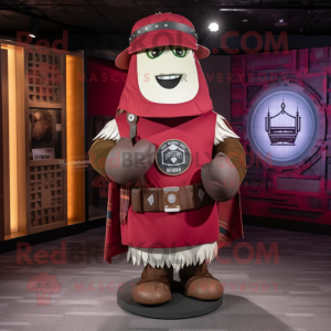 Maroon Celtic Shield maskot...
