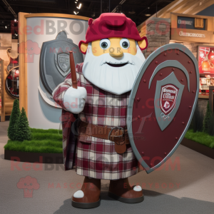 Maroon Celtic Shield maskot...