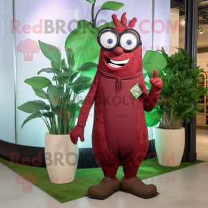 Maroon Beanstalk maskot...