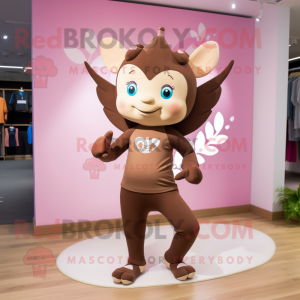 Brun Amor maskot kostume...