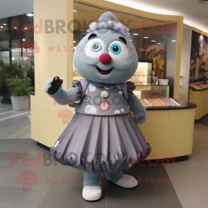 Grey Candy maskot kostume...