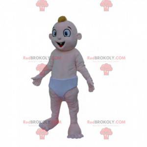 Mascotte divertente del bambino con i piccoli denti -