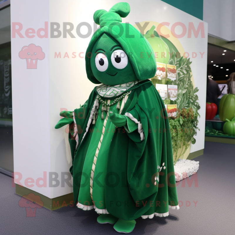 nan Spinach mascot costume character dressed with a Mini Dress and Shawl pins nan Spinach mascot costume character dressed with a Mini Dress and Shawl pins