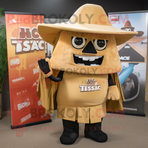 Tan Nachos mascot costume character dressed with a Dress Pants and Keychains