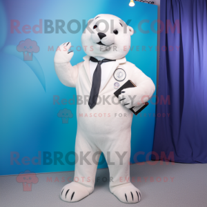 White Seal maskot kostume...