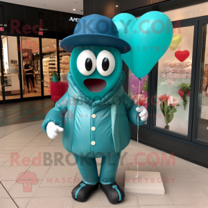 Teal Heart Shaped Balloons...