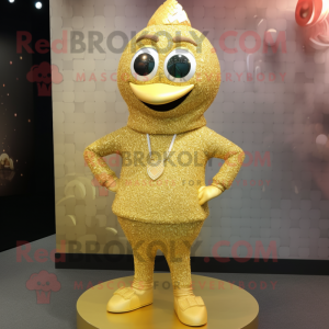 Gold Aglet maskot kostume...