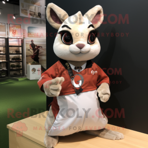 nan Flying Squirrel mascot costume character dressed with a Polo Tee and Bracelets