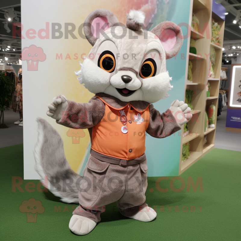 nan Flying Squirrel mascot costume character dressed with a Polo Tee and Bracelets nan Flying Squirrel mascot costume character dressed with a Polo Tee and Bracelets