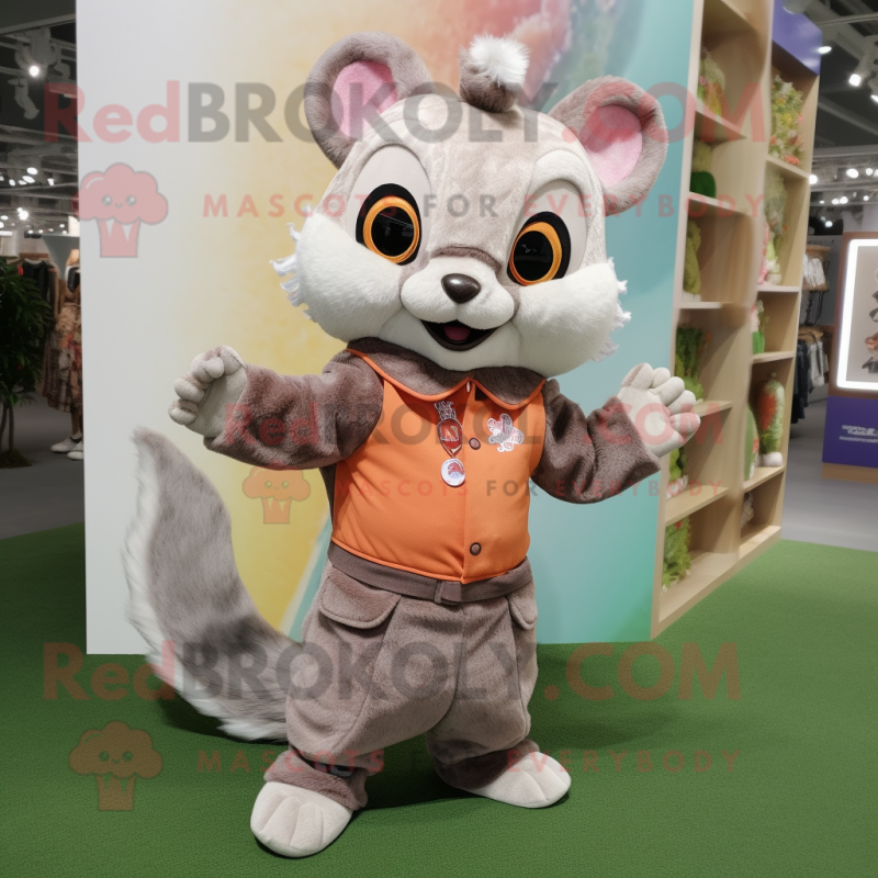 nan Flying Squirrel mascot costume character dressed with a Polo Tee and Bracelets