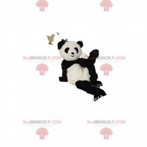 Veldig glad svart og hvit panda maskot - Redbrokoly.com