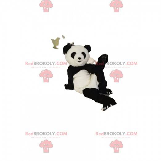 Veldig glad svart og hvit panda maskot - Redbrokoly.com