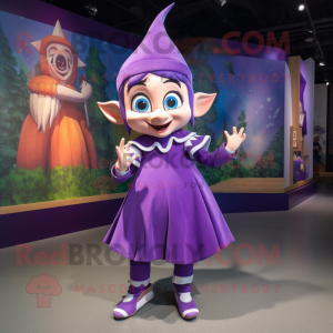 Purple Elf mascotte kostuum...