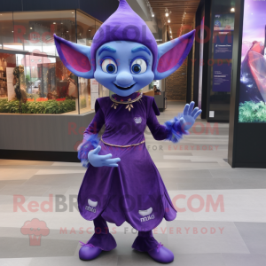 Lilla Elf maskot kostume...