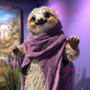 Lavender Sloth mascotte...