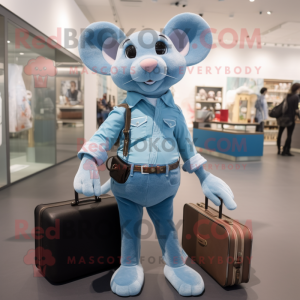 Blue Rat mascotte kostuum...