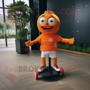 Orange Unicyclist maskot...