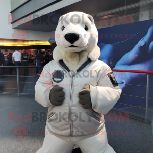 Weißes Seelöwen Maskottchen...