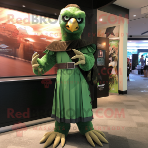 Green Hawk maskot drakt...