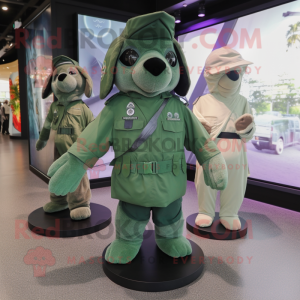 Green Navy Seal maskot...