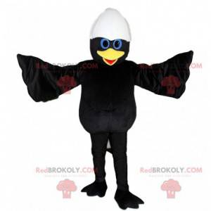 Mascot Calimero, the black duck with its eggshell -