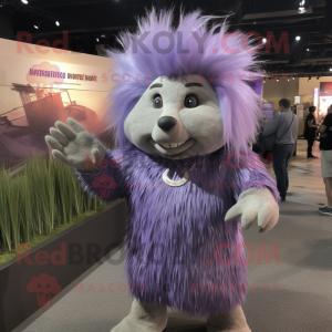 Lavendel Porcupine maskot...