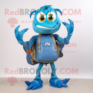 Blue Crab maskot kostym...