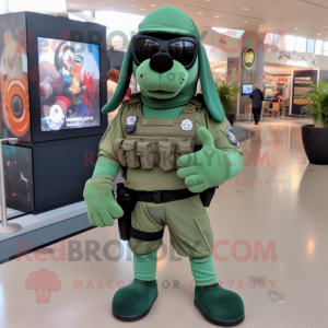 Green Navy Seal mascotte...