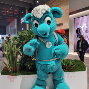 Turquoise Ram mascotte...