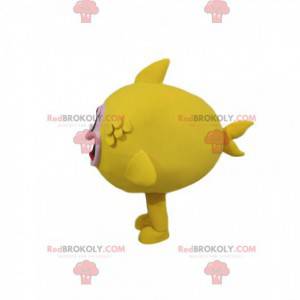Mascote peixe amarelo muito maluco - Redbrokoly.com