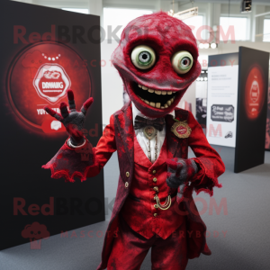 Red Undead maskot kostume...