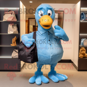 Sky Blue Dodo Bird mascotte...