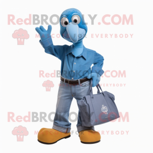 Sky Blue Dodo Bird mascotte...