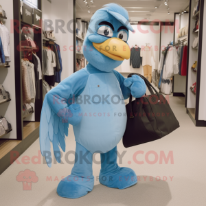 Sky Blue Dodo Bird maskot...