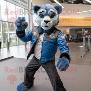 Blue Mountain Lion mascotte...