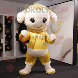 Gold Sheep maskot drakt...