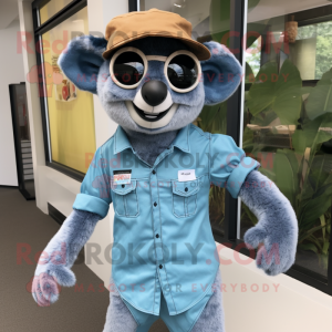 Sky Blue Lemur mascotte...