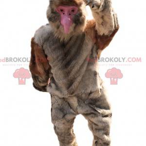 Mascotte de grand singe avec une fourrure beige - Redbrokoly.com