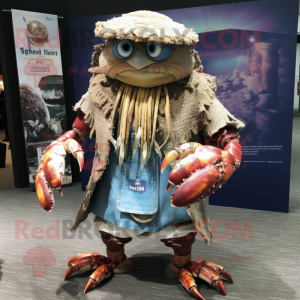 nan Hermit Crab mascot costume character dressed with a Henley Tee and Bracelets