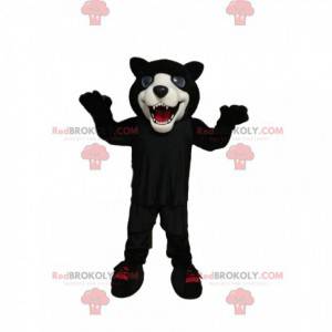 Brølende sort panter maskot - Redbrokoly.com